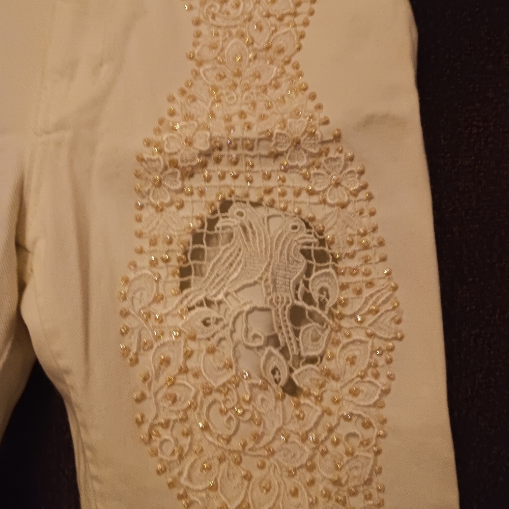 Handmade White Jeans - Picture 3 of 5